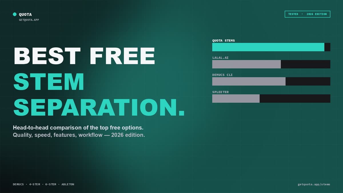 Best Free Stem Separation Software in 2026 (Tested & Compared)
