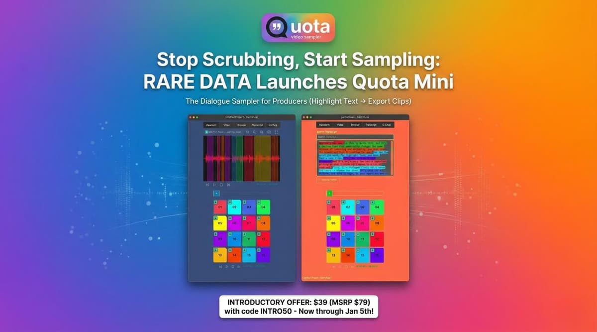 Stop Scrubbing, Start Sampling: RARE DATA Launches Quota Mini